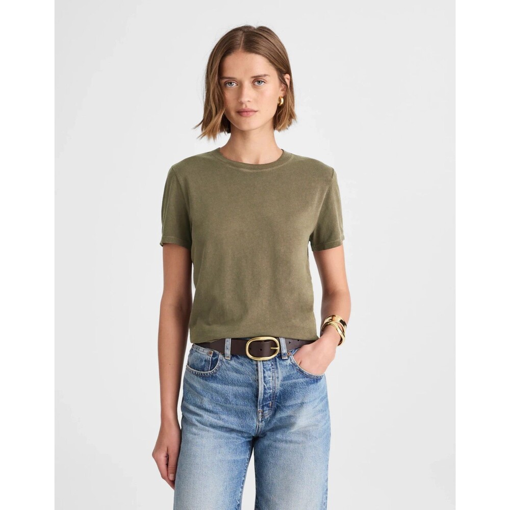 Madewell Medium Relaxed Tee in Vintage Jersey Faded Olive Crewneck Relaxed NWT
